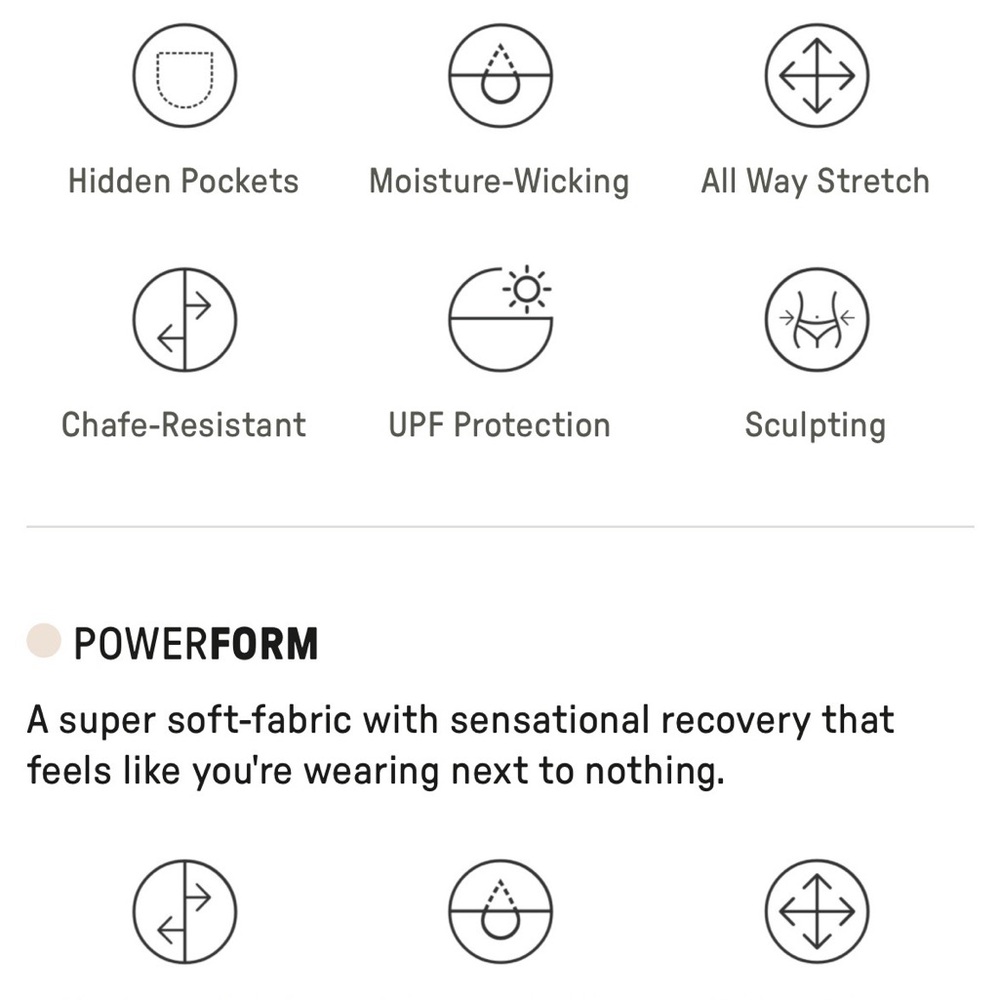 Fabletics Standard Size Chart - Picture 8 of 8